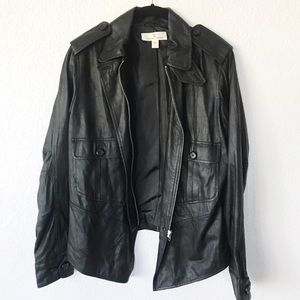 Black vegan leather jacket  by BB Dakota